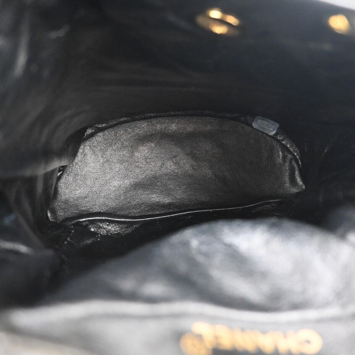 CHANEL CC Logo Matelasse Chain Backpack Bag Leather Black GHW France 708RJ137