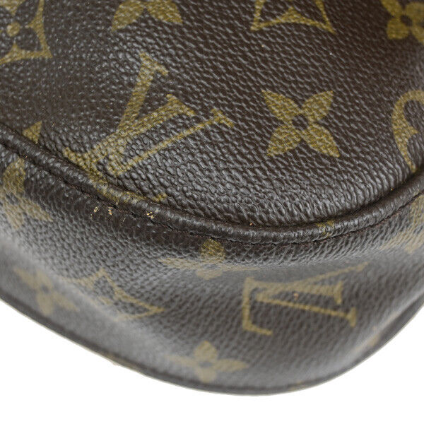 LOUIS VUITTON Saint Cloud GM Shoulder Bag Monogram Leather Brown M51242 65YF359