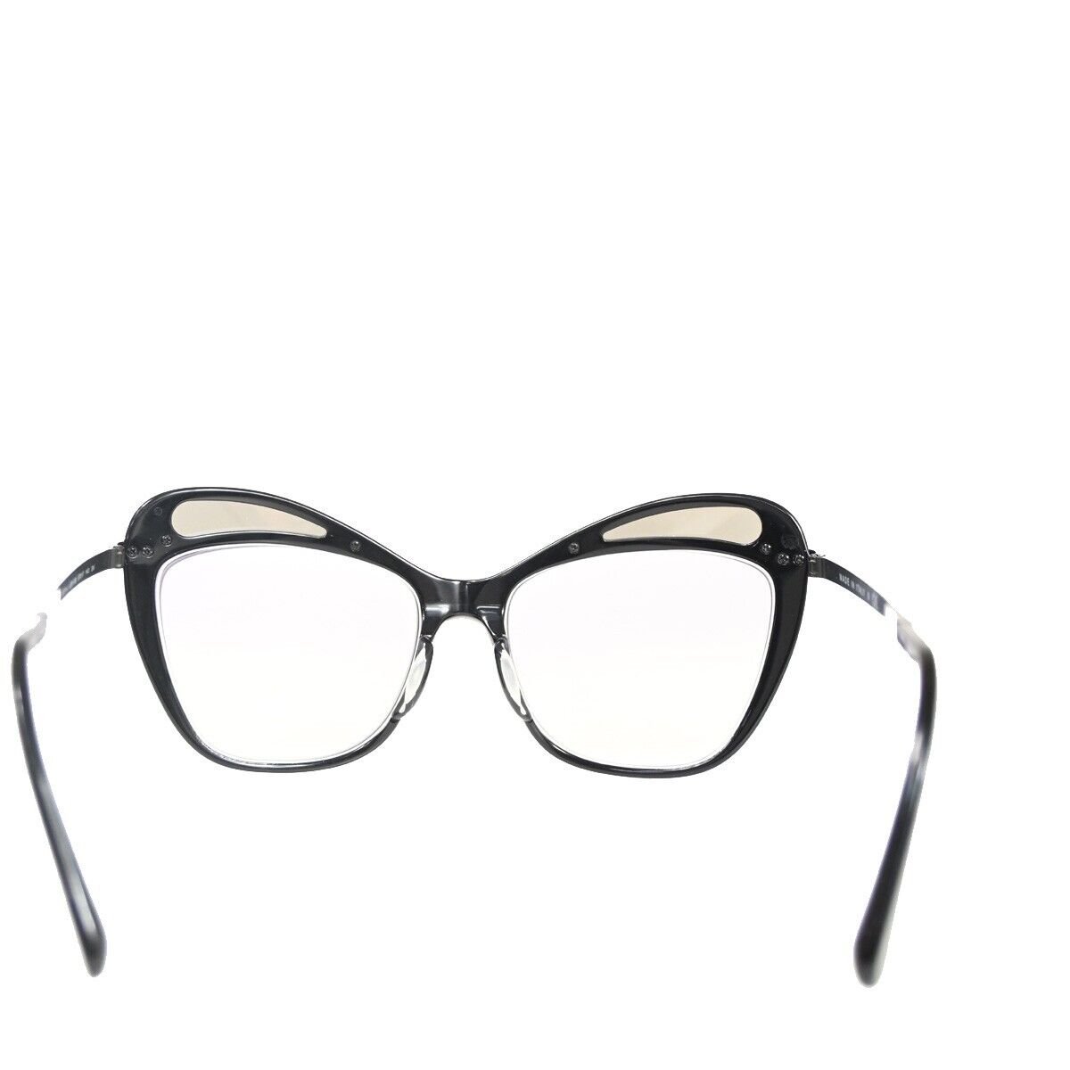 CHANEL CC Logo Glasses Eye Were Metal Plastic Black Italy 5377-A 67FA369