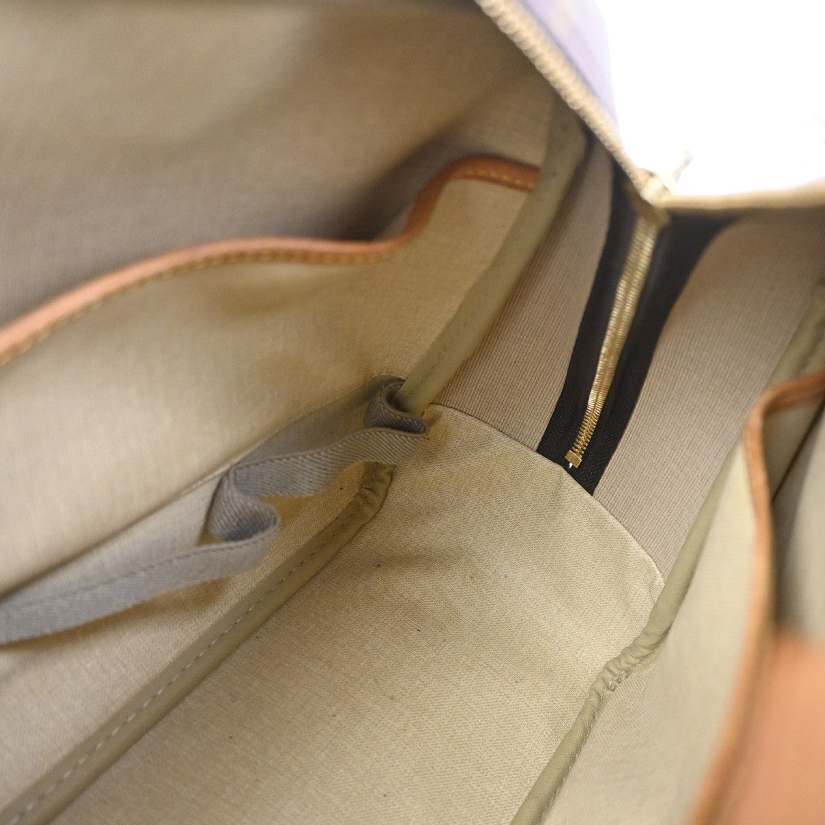 LOUIS VUITTON LV Logo Deauville Hand Bag Monogram Leather Brown M47270 80ZA313