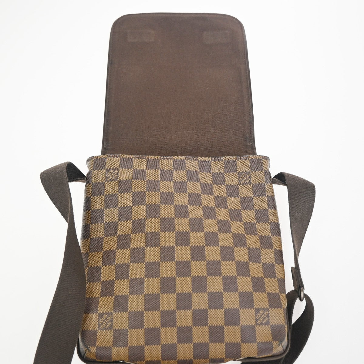 LOUIS VUITTON Brooklyn PM Shoulder Bag Damier Ebene Leather Brown N51210 27KC795