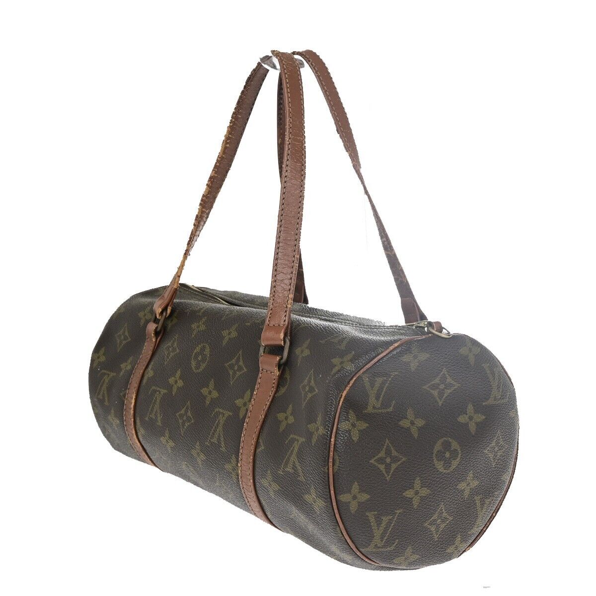 LOUIS VUITTON Logo PAPILLON 30 Hand Bag Monogram Leather Brown M51365 66HC021