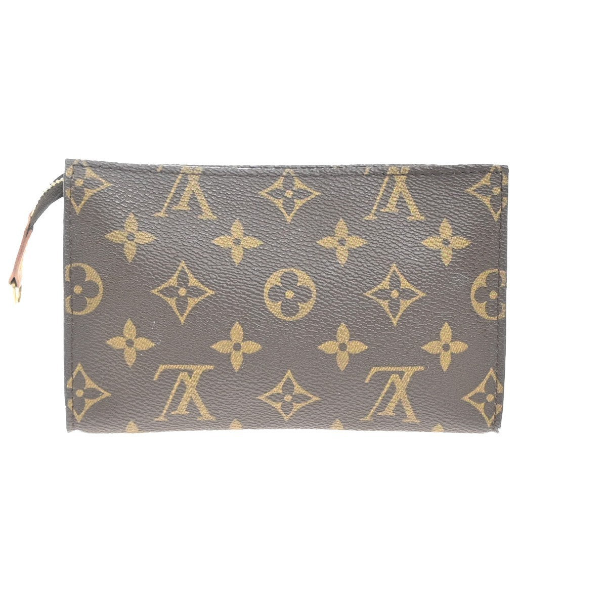 LOUIS VUITTON Logo BUCKET PM Pouch Bag Monogram Leather Brown GHW France 02KC509
