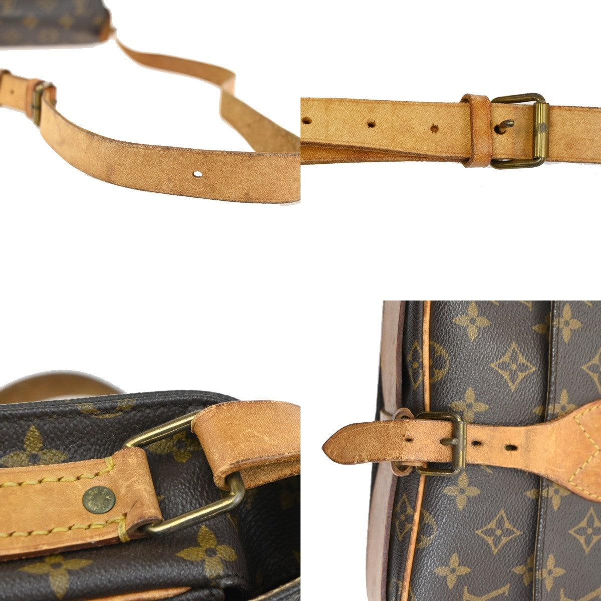 LOUIS VUITTON Cartouchiere MM Shoulder Bag Monogram Leather Brown M51253 32TA563