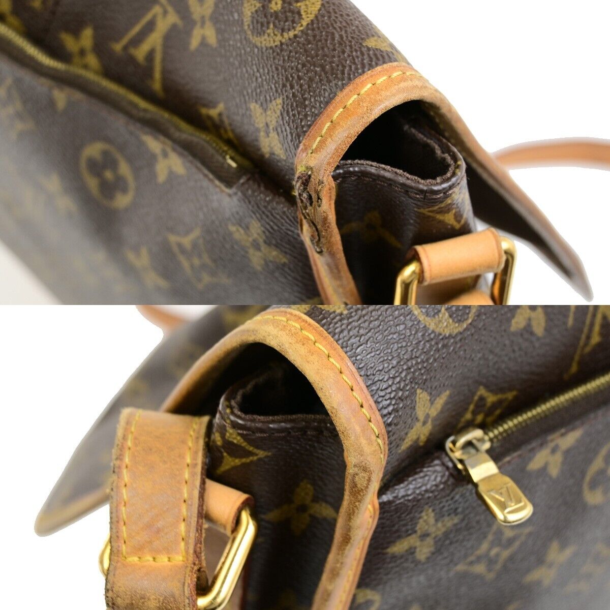 LOUIS VUITTON Menilmontant MM Shoulder Bag Monogram Leather BN M40473 31FB346