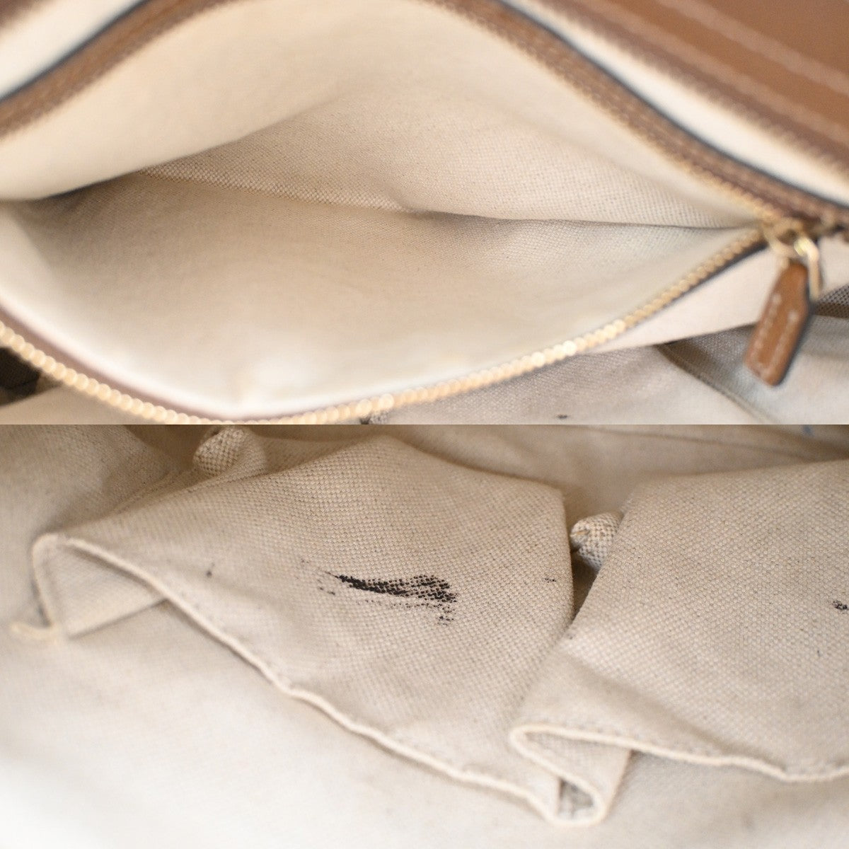 GUCCI GG 2way Shoulder Tote Bag Canvas Leather Beige GHW Italy 32KC351