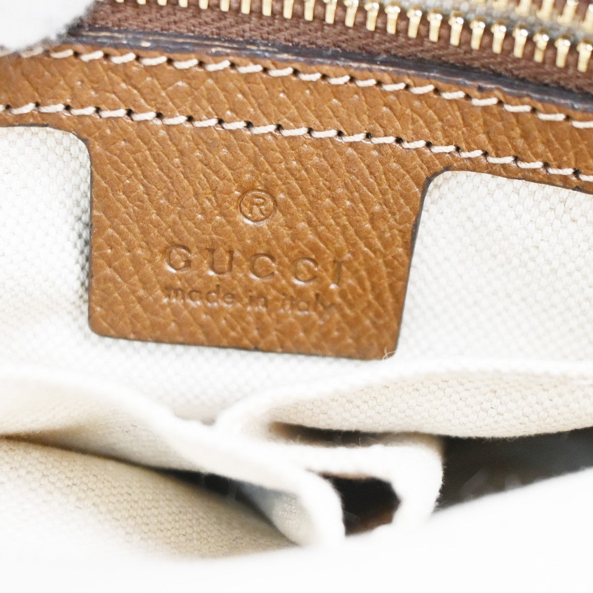 GUCCI GG 2way Shoulder Tote Bag Canvas Leather Beige GHW Italy 32KC351