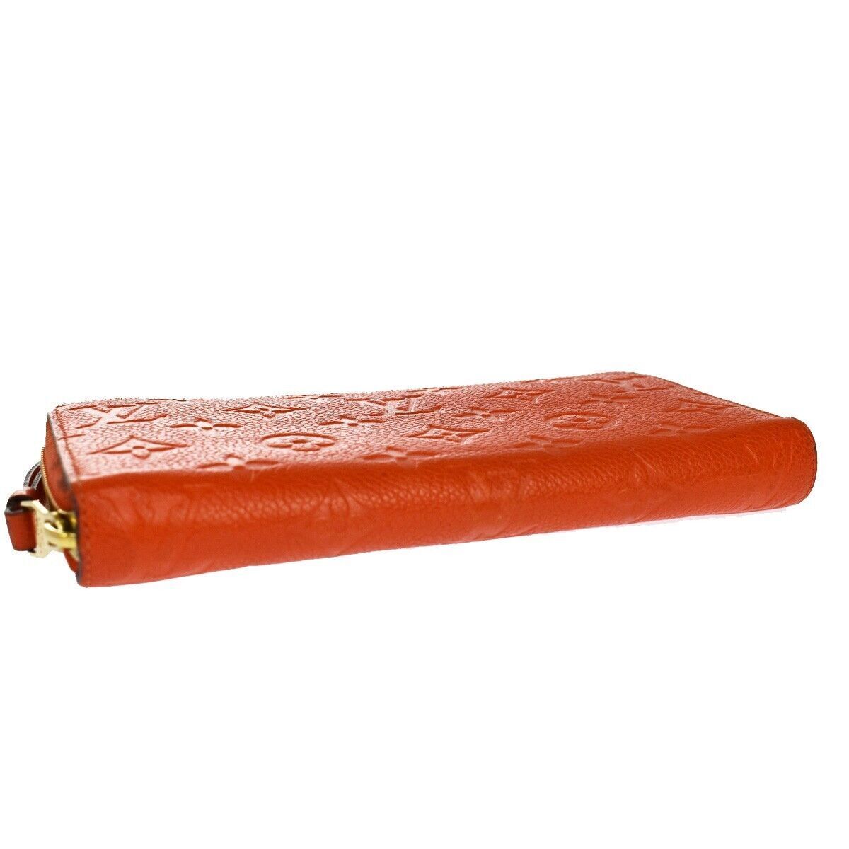 LOUIS VUITTON Long Zippy Wallet Monogram Empreinte Leather Orange M60775 69YB803