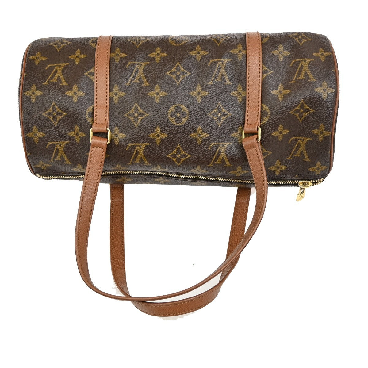 LOUIS VUITTON Logo PAPILLON 30 Hand Bag Monogram Leather Brown M51365  73TA131