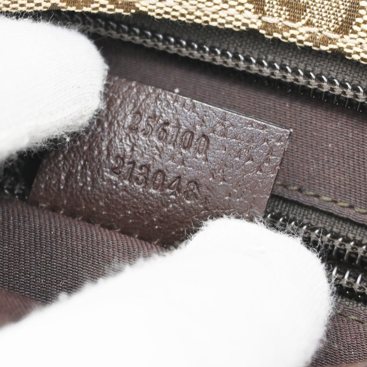 GUCCI Logo GG Pattern Web Messenger Bag Canvas Leather Brown SHW Italy 76KC193