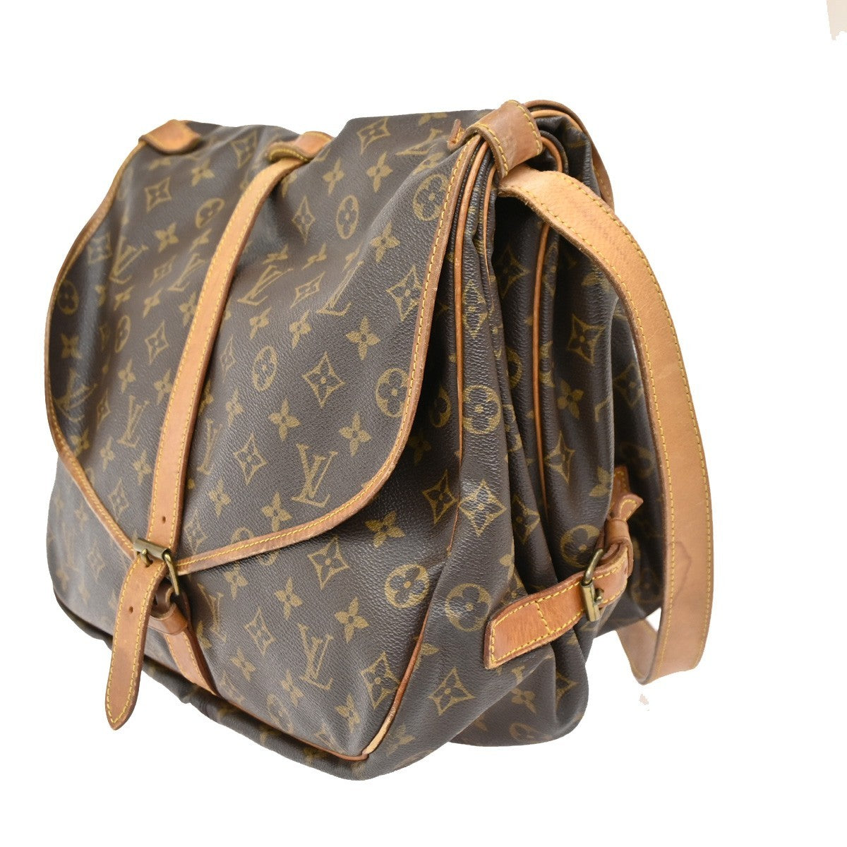 LOUIS VUITTON Saumur 35 Shoulder Bag Monogram Leather BN France M42254 70DA212