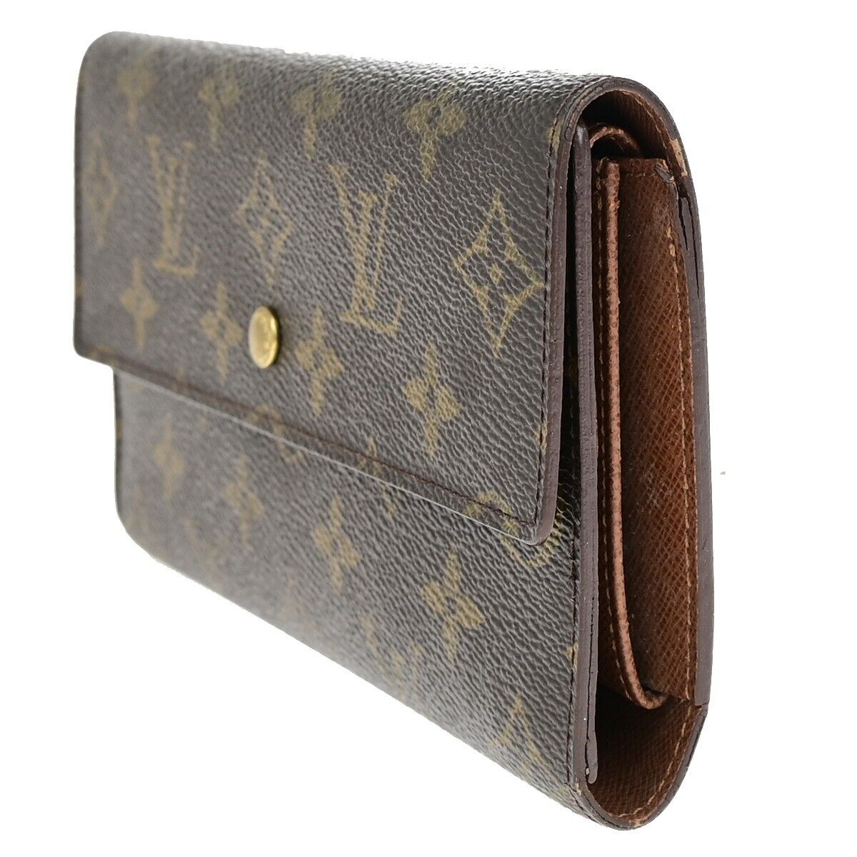 LOUIS VUITTON International Long Trifold Wallet Monogram Brown M61215 02EB176