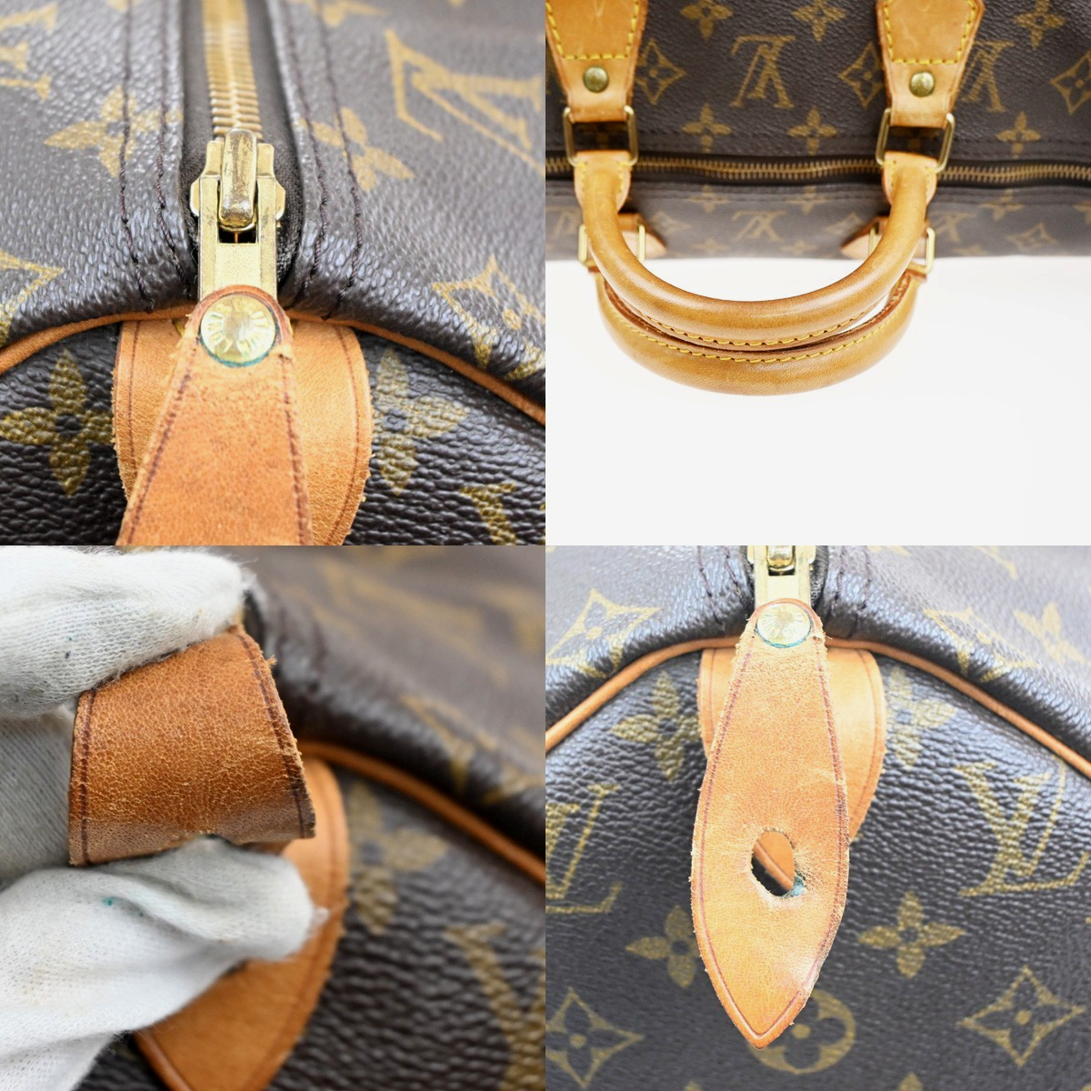 LOUIS VUITTON Speedy 40 Travel Hand Bag Monogram Leather Brown M41522 76KC817