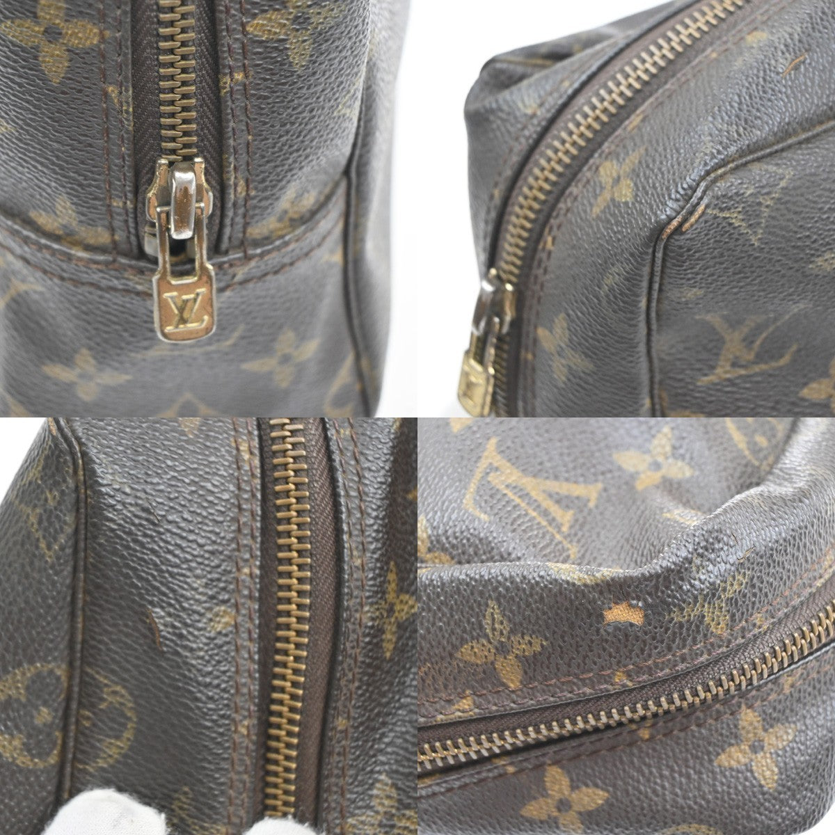 LOUIS VUITTON Trousse Toilette 28 Clutch Hand Bag Monogram Brown M47522 09SA103