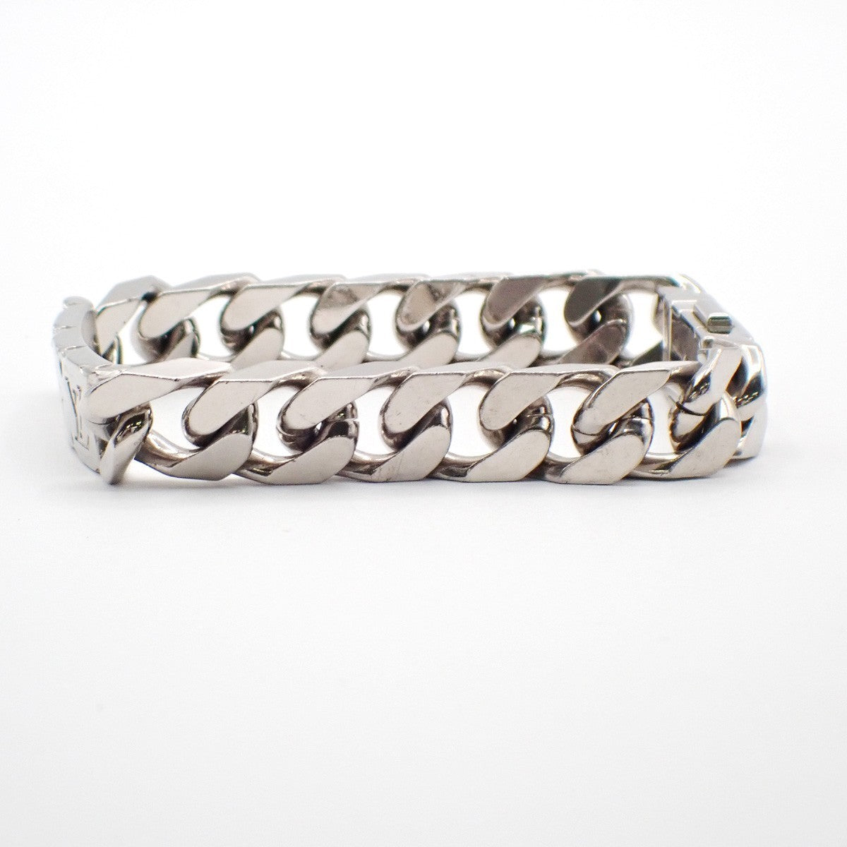 LOUIS VUITTON Logo Monogram Chain Bracelet  Silver Italy M00270 85RL711