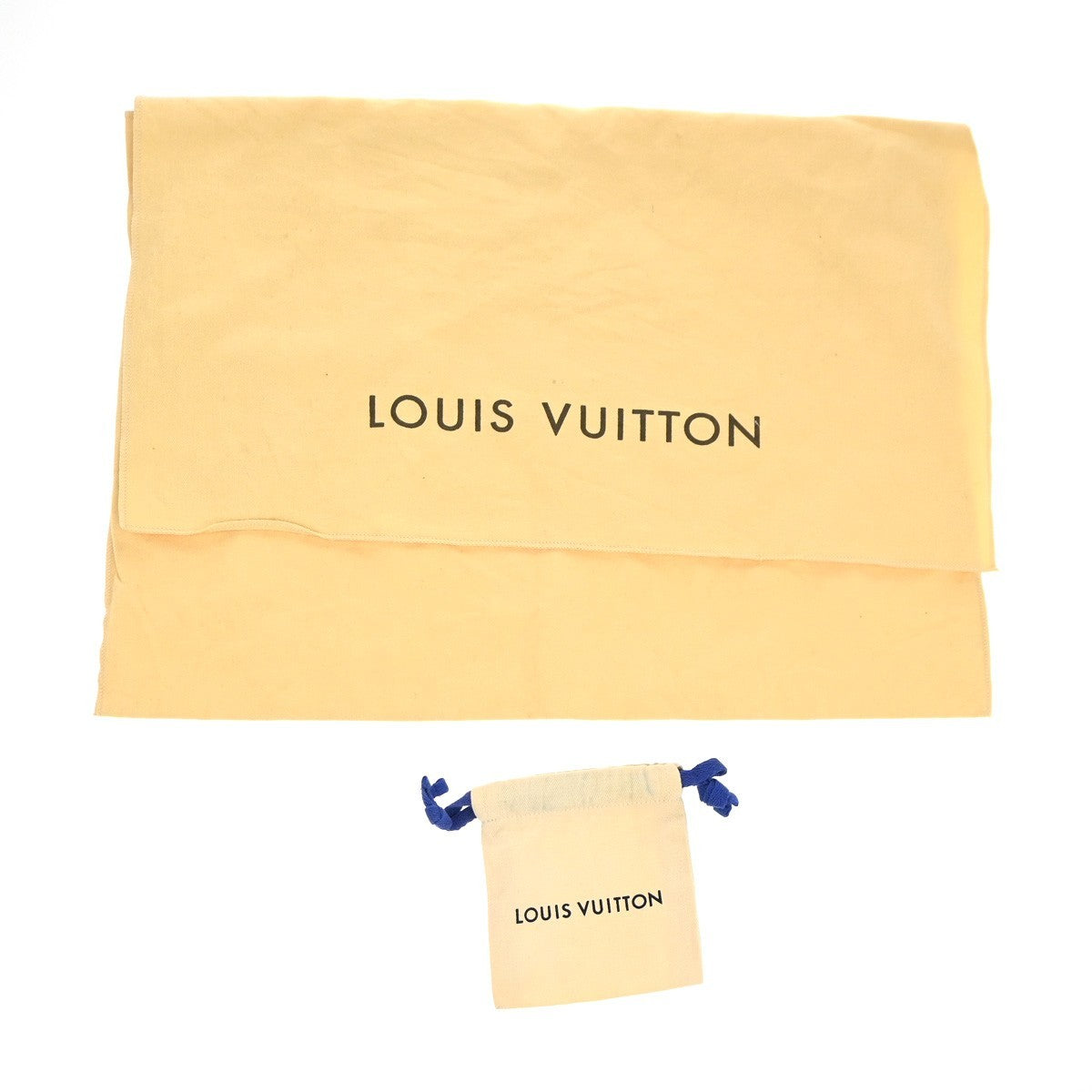 LOUIS VUITTON Logo 20 Set Drawstring Dust Bag Canvas Cotton Beige Brown 63EG383