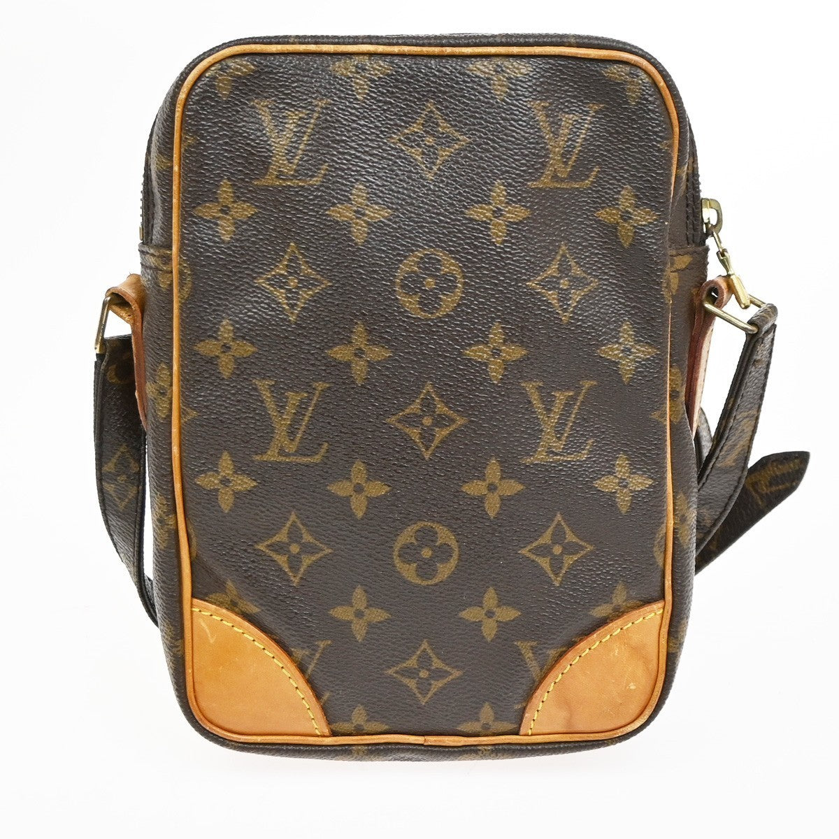 LOUIS VUITTON Danube Shoulder Bag Monogram Leather Brown France M45266 39CA956