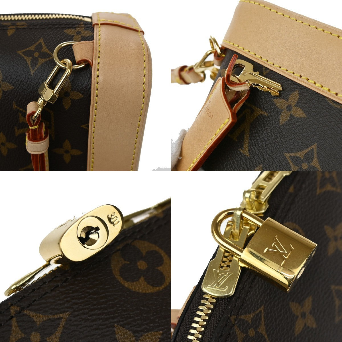 LOUIS VUITTON Alma Backpack Bag Monogram Leather Brown France M47132 312LC616