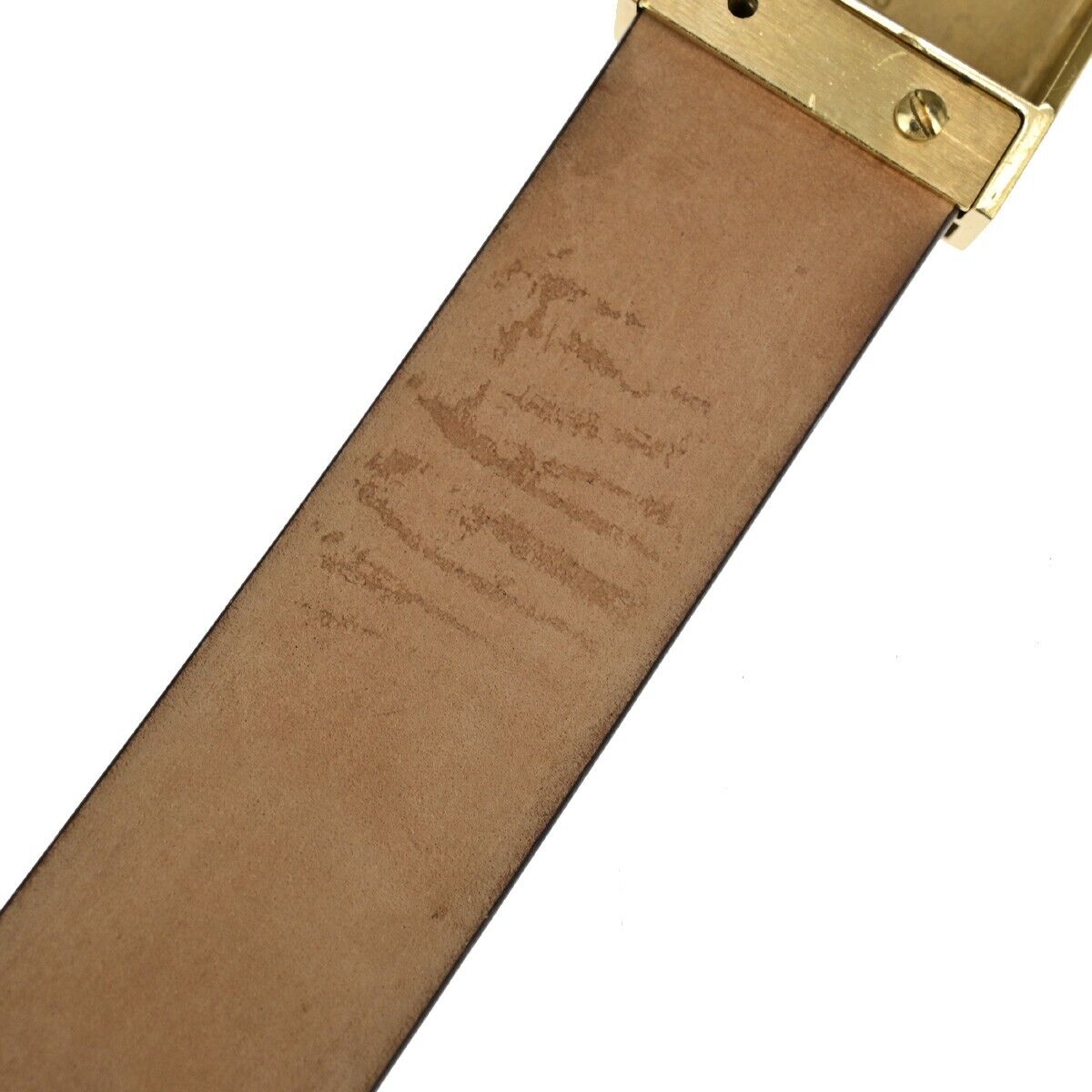 LOUIS VUITTON Logo Ceinture Carre Belt Monogram Leather Brown GHW Spain 33YF315