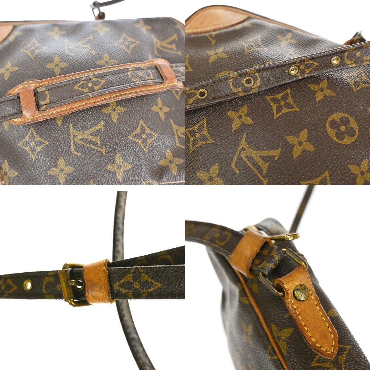LOUIS VUITTON Danube Shoulder Bag Monogram Leather Brown France M45266 64FA199