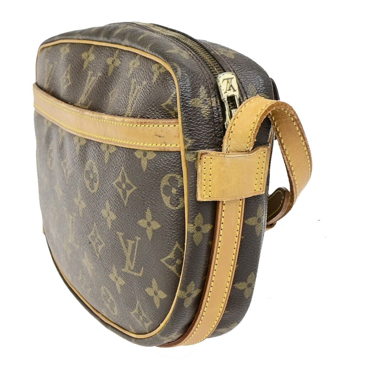 LOUIS VUITTON Jeune Fille MM Shoulder Bag Monogram Leather Brown  M51226 32ED038