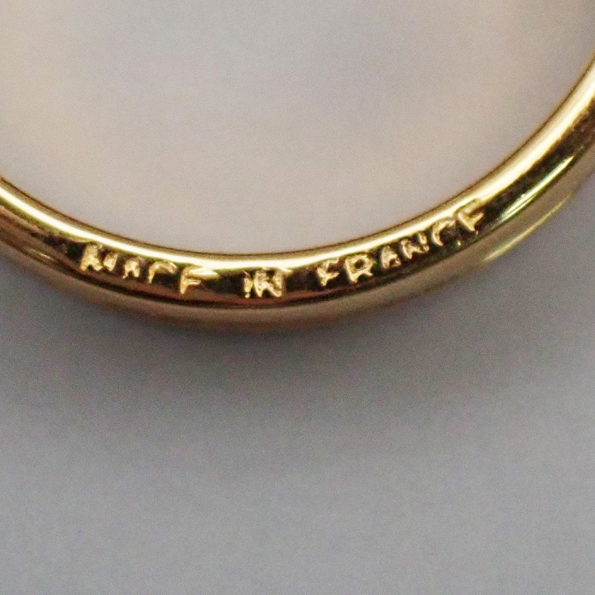 HERMES Logo Belt motif Scarf Ring Gold GHW France Accessories 05MA472