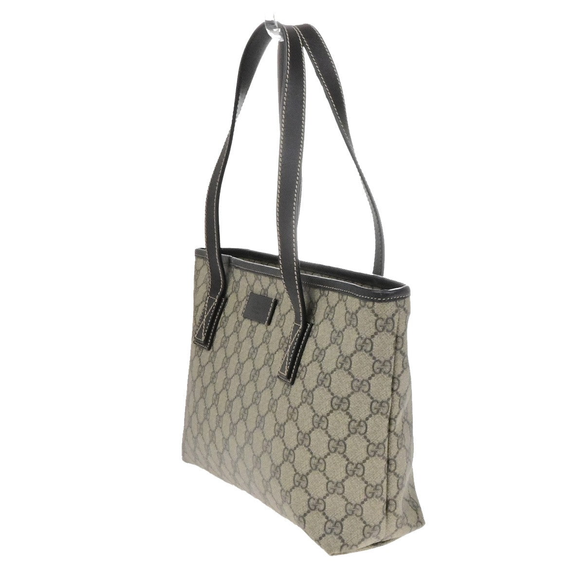 GUCCI Logo GG Pattern Shoulder Bag Supreme Leather Brown Italy 84YH517