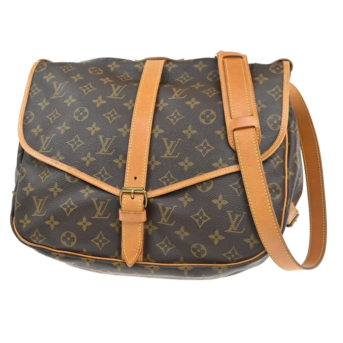 LOUIS VUITTON Saumur 35 Shoulder Bag Monogram Leather BN France M42254 16MA162