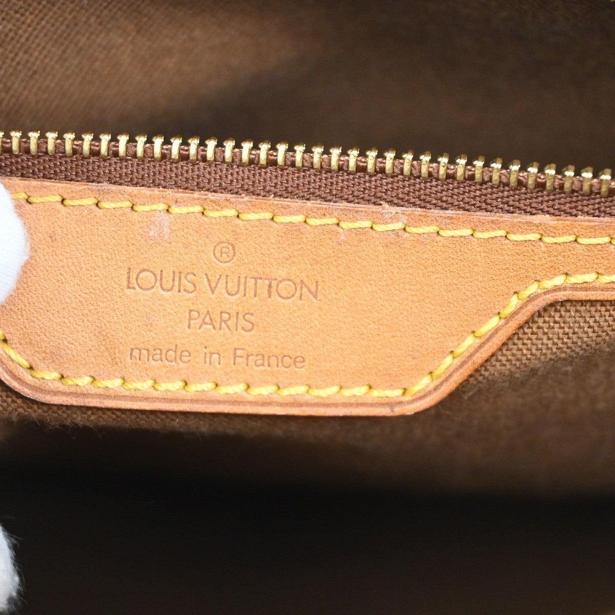 LOUIS VUITTON Cabas Mezzo Shoulder Bag Monogram Leather Brown M51151 77TA680