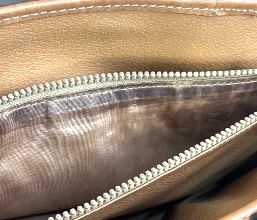 CELINE Logo Macadam Pattern Shoulder Tote Bag PVC Leather Brown GHW 35KD192