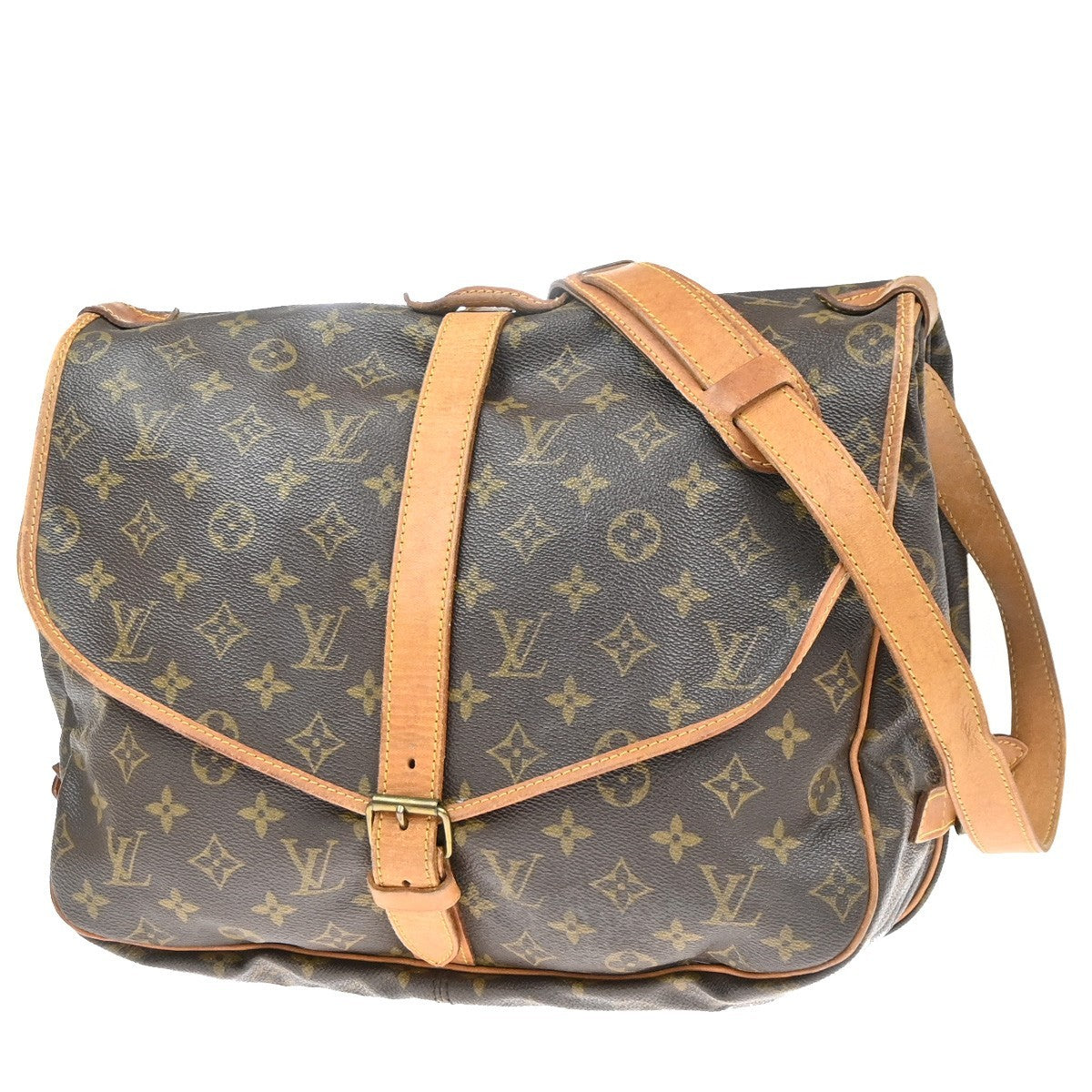 LOUIS VUITTON Saumur 35 Shoulder Bag Monogram Leather BN France M42254 89YH923