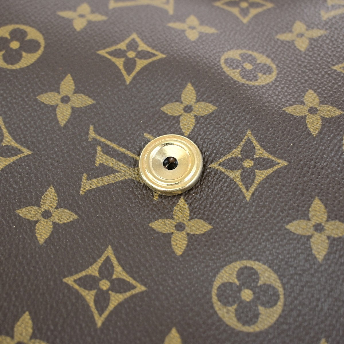 LOUIS VUITTON Saint Cloud GM Shoulder Bag Monogram Leather Brown M51242 39YJ254
