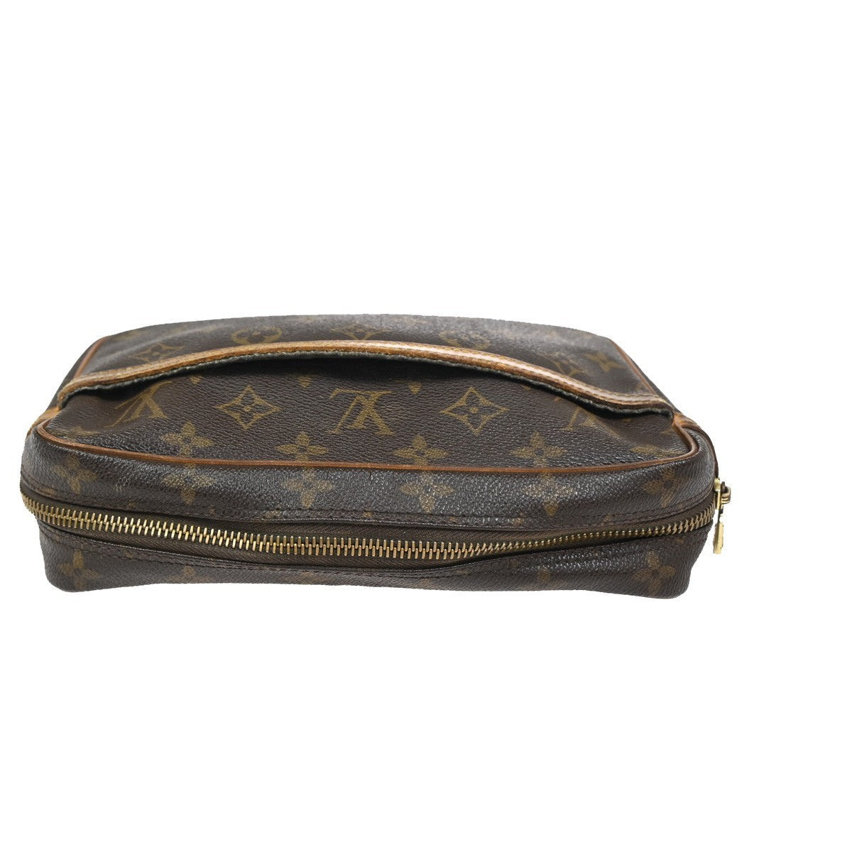LOUIS VUITTON Compiegne 23 Clutch Hand Bag Monogram Leather Brown M51847 05ZA146