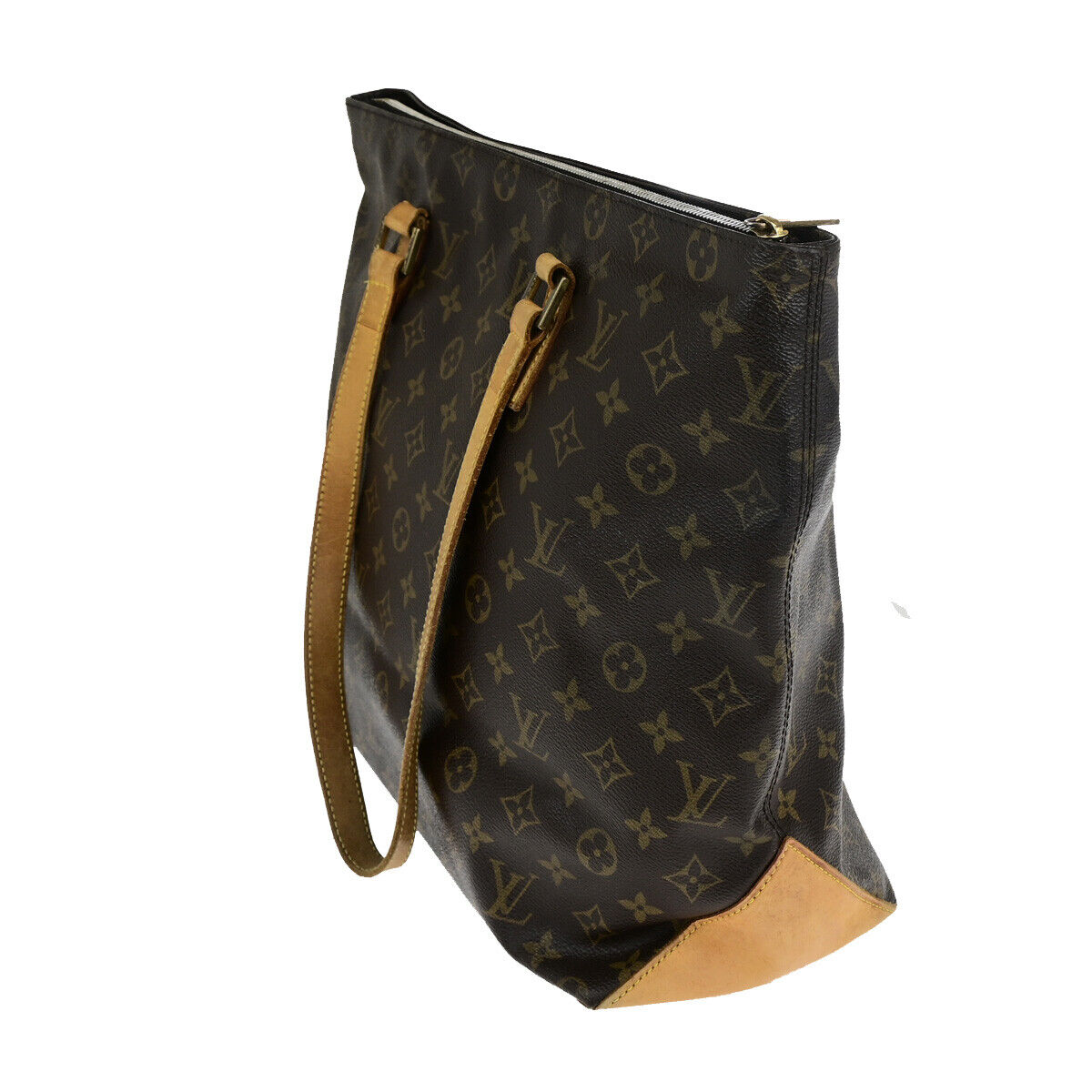 LOUIS VUITTON Cabas Mezzo Shoulder Bag Monogram Leather Brown M51151 34YG515