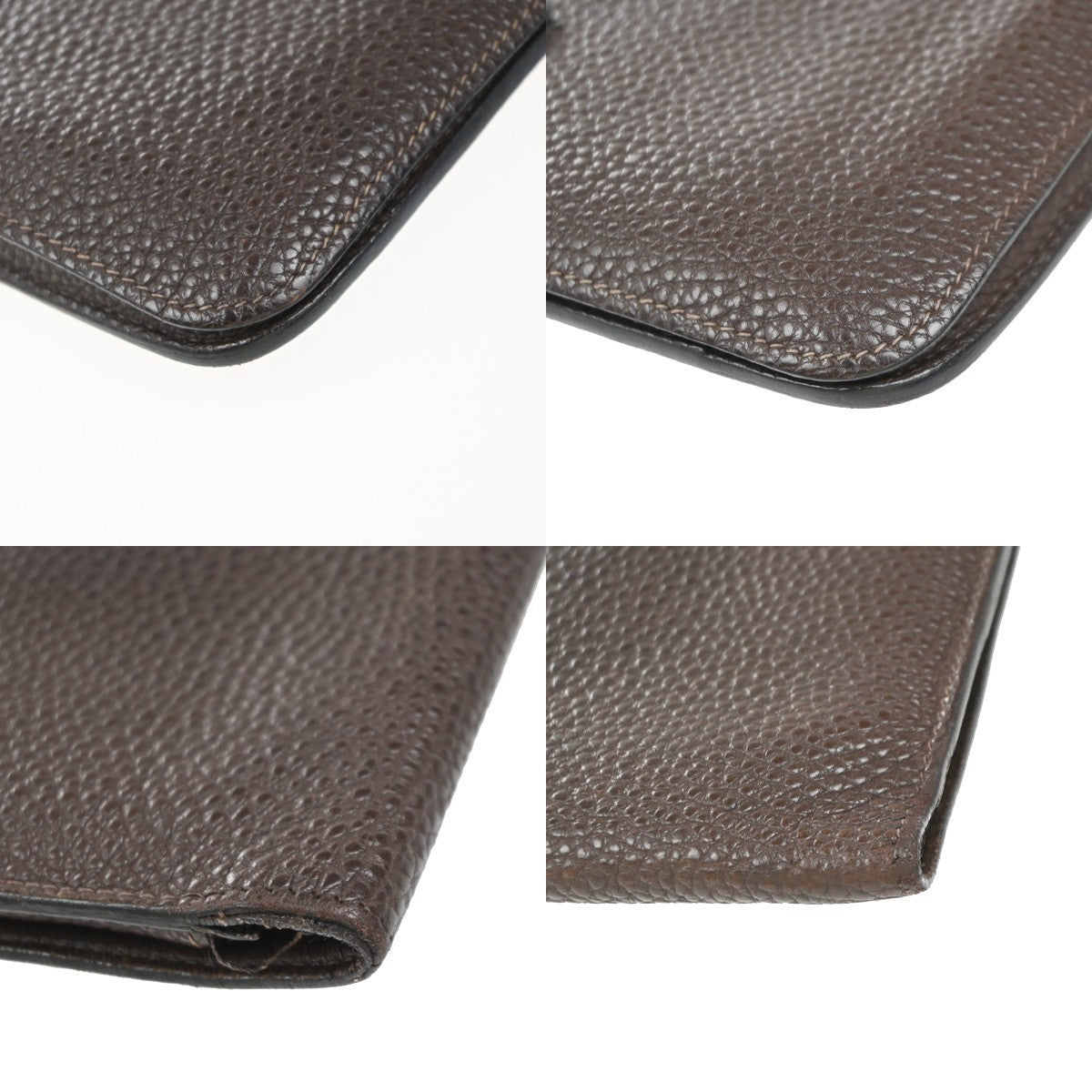 HERMES Logos Dogon GM Long Bifold Wallet Togo Leather Brown GHW 86KP576