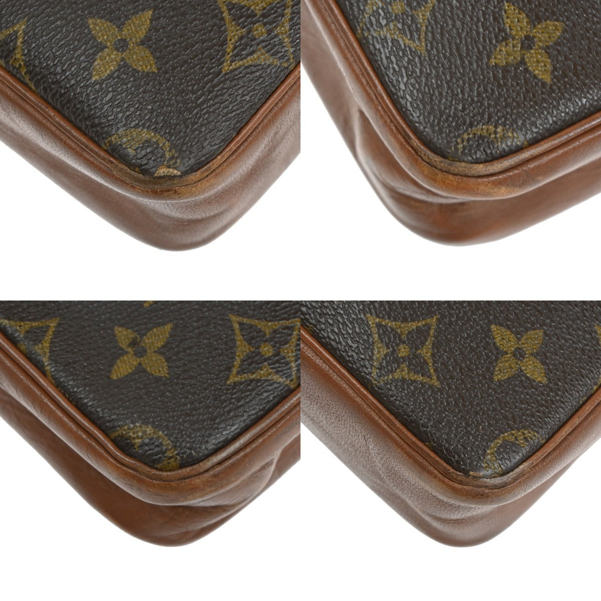 LOUIS VUITTON Pochette Sport Shoulder Bag Monogram Leather Brown France 61KB831