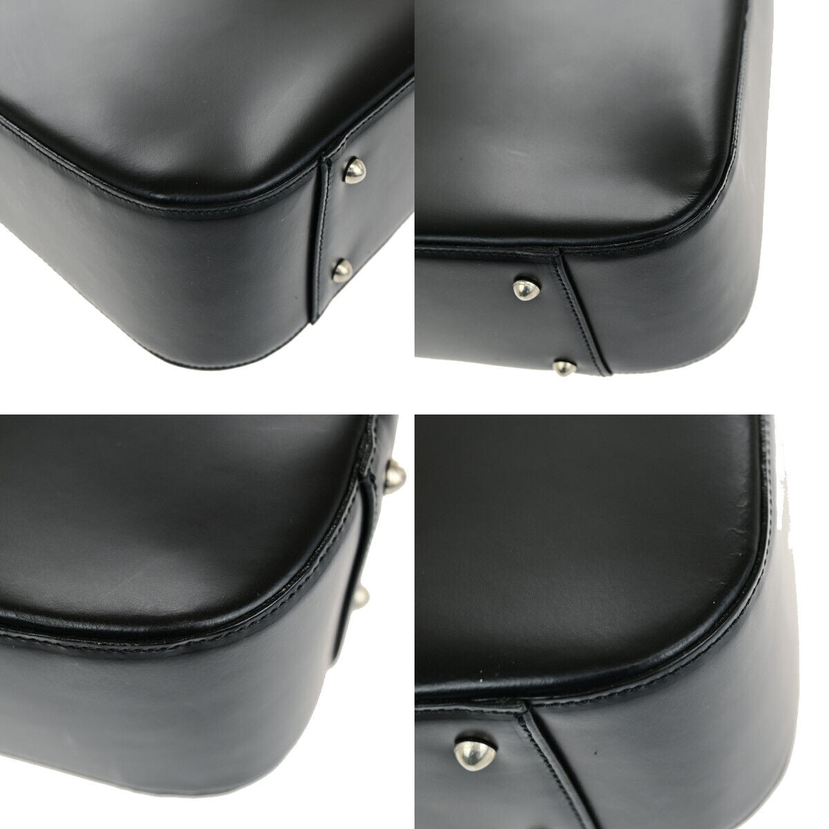 Burberrys Logo Nova Check Hand Tote Bag Canvas Leather Black Beige 31YG606