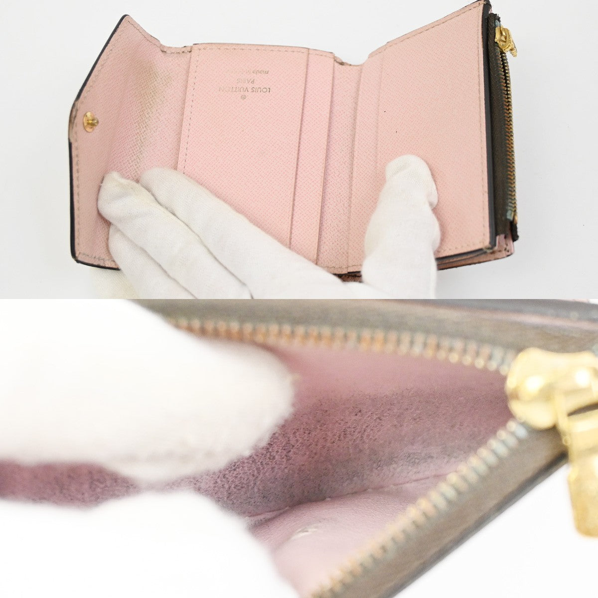 LOUIS VUITTON LV Logo 3 Set Wallet PM Agenda Vernis Monogram Leather BN 67KC672