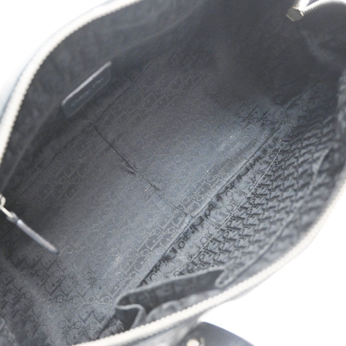 CHRISTIAN DIOR Logo Cannage Mini Boston Hand Bag Leather Black SHW Italy 96MA500