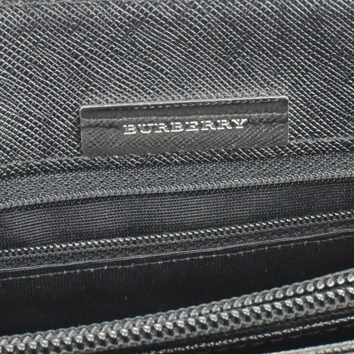 BURBERRY Logo Hand Bag Nova Check Canvas Leather Black Brown SHW 34RF242