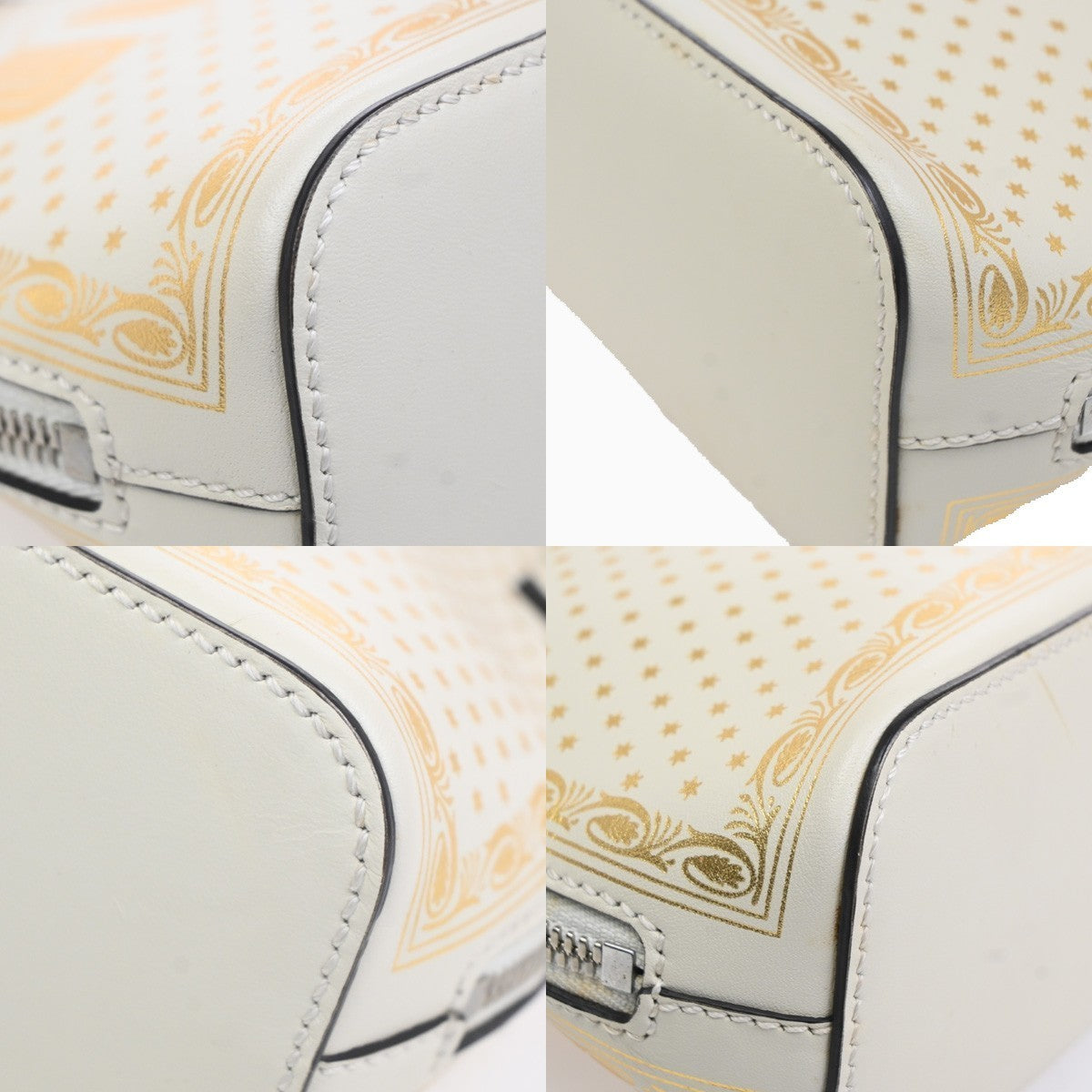 GUCCI Logo SEGA GUCCY Crossbody Mini Shoulder Bag Leather White Italy 73KC839