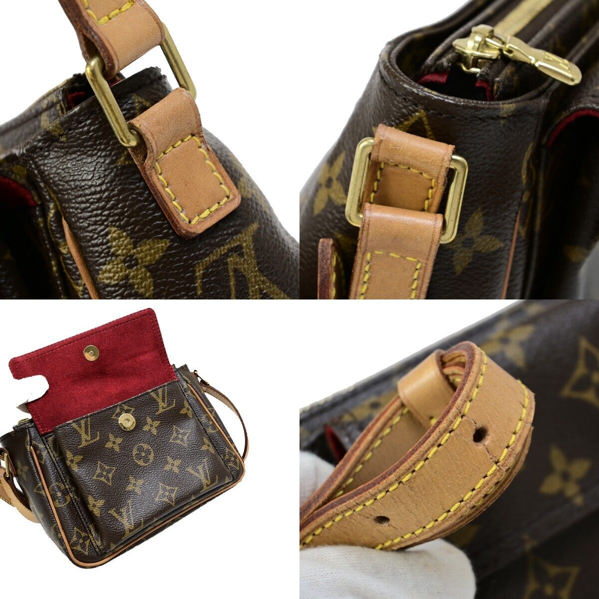 LOUIS VUITTON Viva Cite PM Shoulder Bag Monogram Leather Brown M51165 47EB795