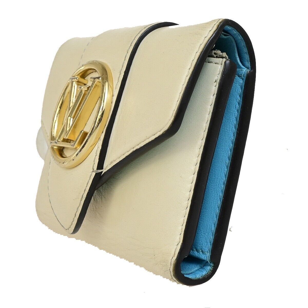 LOUIS VUITTON Portefeuille Pont Neuf Compact Wallet Leather Beige M69176 30KA393