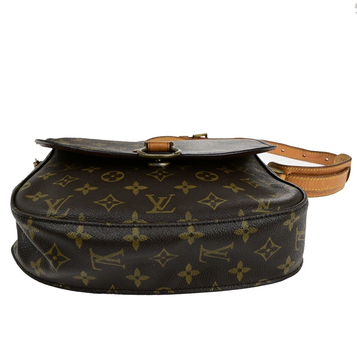 LOUIS VUITTON Saint Cloud GM Shoulder Bag Monogram Leather Brown M51242 69ED341