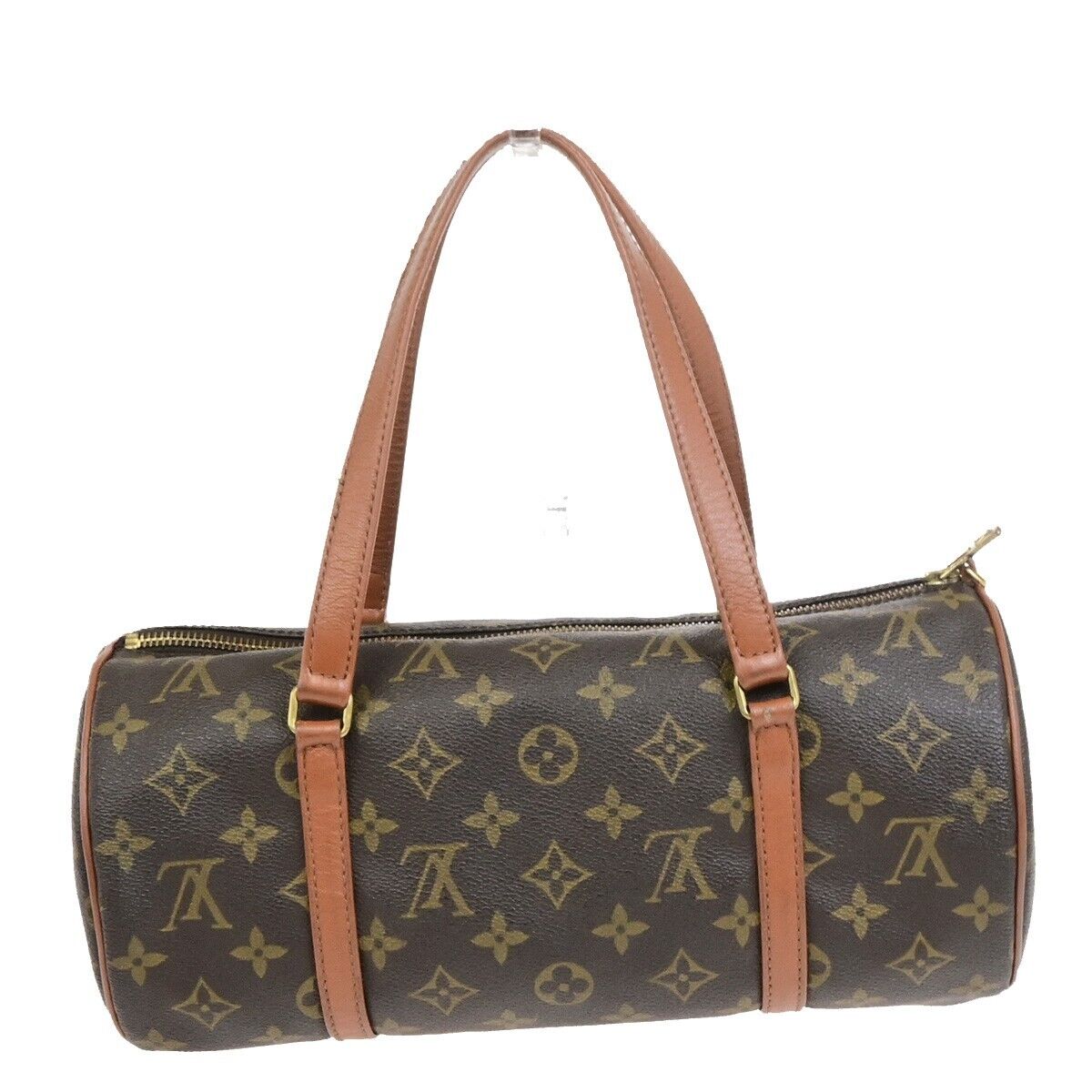LOUIS VUITTON Logo PAPILLON 30 Hand Bag Monogram Leather Brown M51365 64ED931