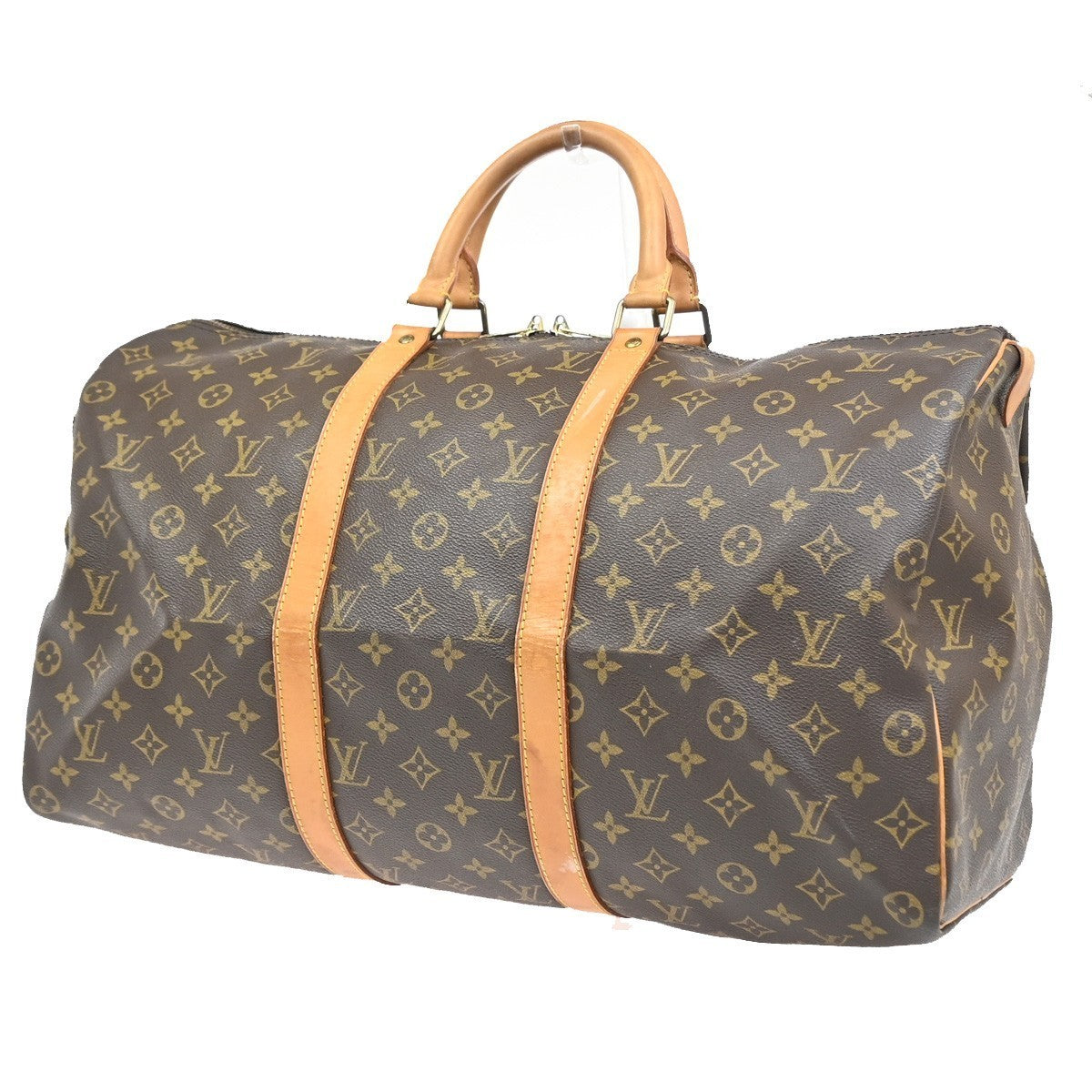 LOUIS VUITTON Keepall 50 Travel Hand Bag Monogram Leather Brown M41426 16PA094