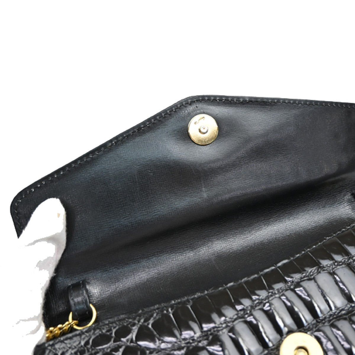 LOEWE Anagram 2way Chain Shoulder Clutch Bag Embossing Leather Brack 88KB476