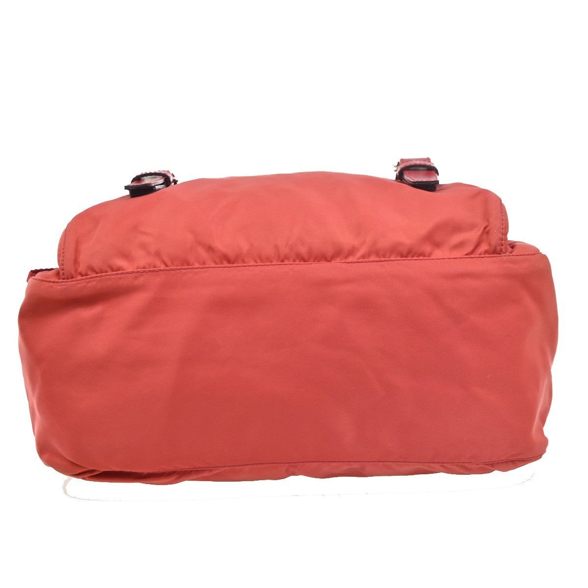 PRADA Logo Tessuto Messenger Shoulder Bag Nylon Leather Red SHW Italy 30KD109