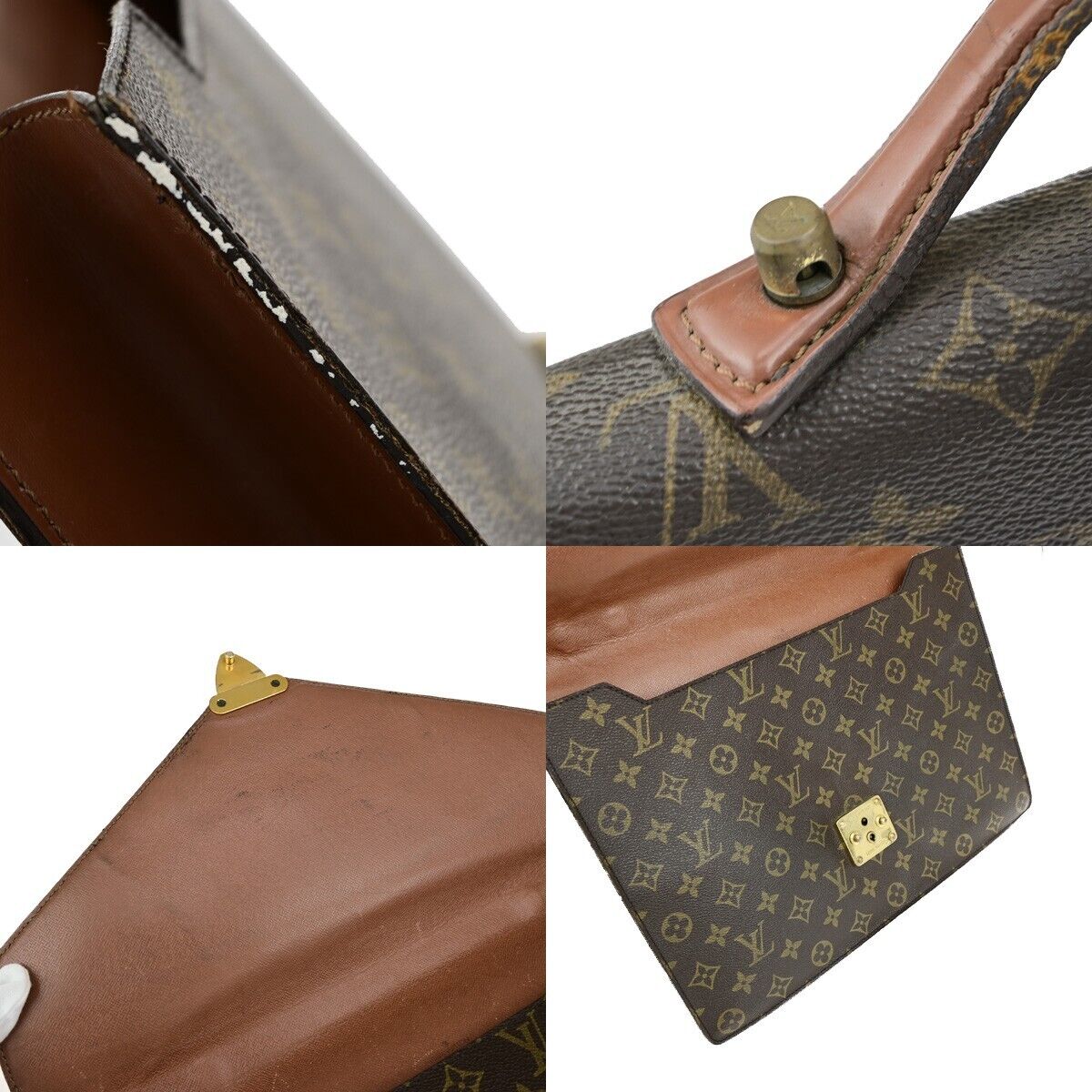 LOUIS VUITTON Porte Documents Bandouliere Hand Bag Monogram Brown M53338 05EC715
