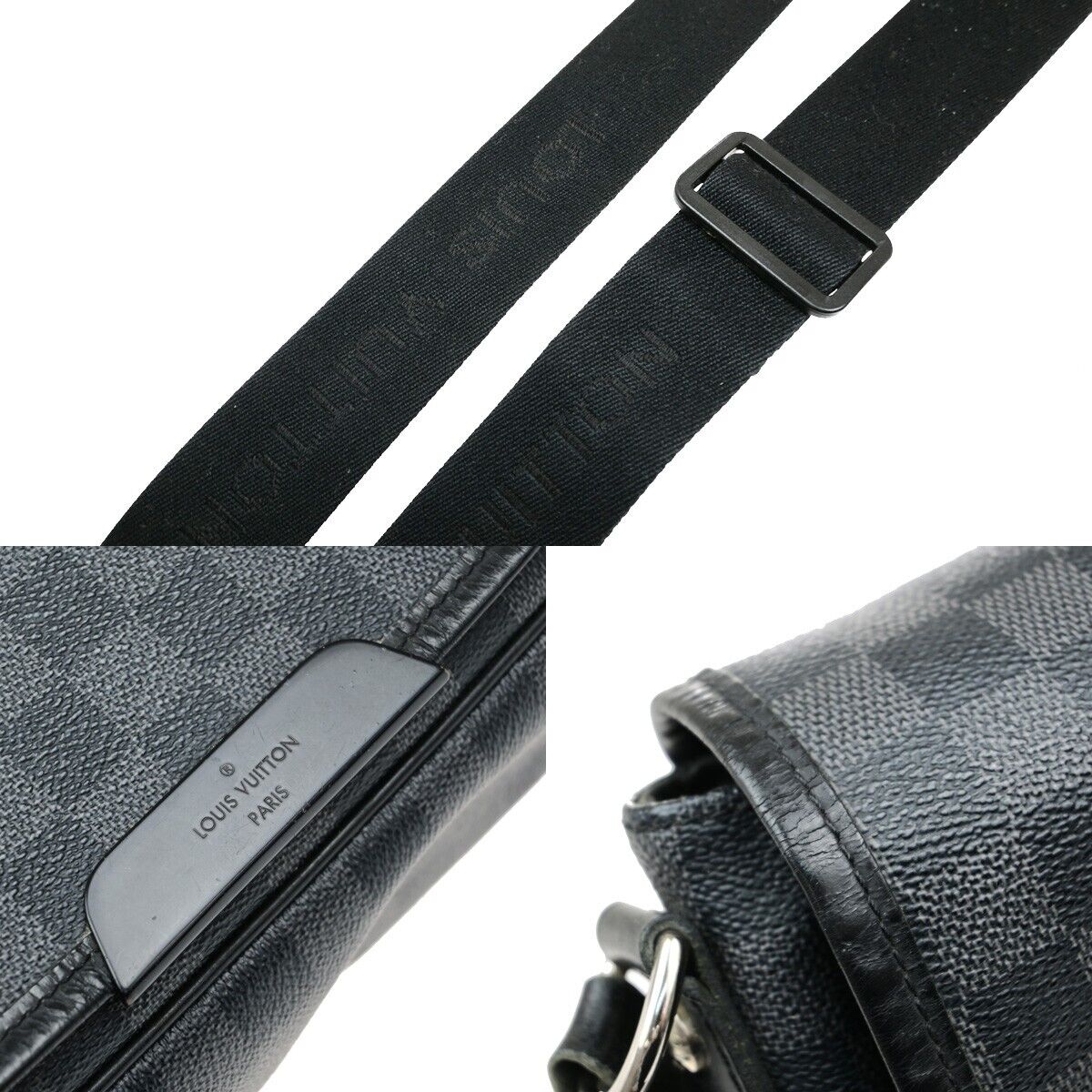 LOUIS VUITTON Daniel GM Crossbody Shoulder Bag Damier Graphite BK N58033 73ED874